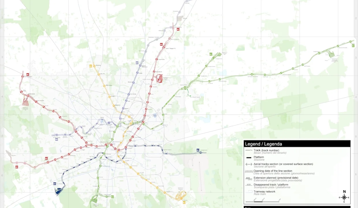 Mappa metropolitana milanese